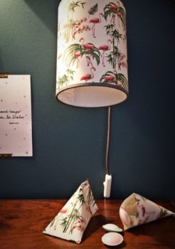 magasin luminaire lyon papier imprimé flamants roses décoration chambre