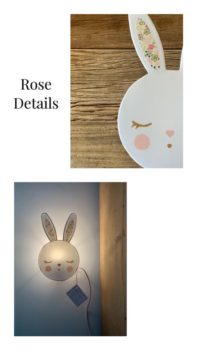 magasin luminaire lyon applique murale chambre enfant cadeau naissance lumiere veilleuse lampe lapin Rose
