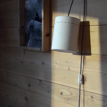 magasin luminaire lyon lampe baladeuse chevet montagne flanelle blanche abat jour decoration interieur chalet