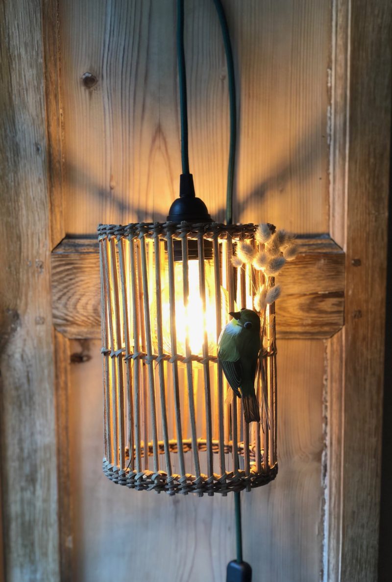 magasin luminaire lyon lampe baladeuse rotin abat jour oiseau decoration interieur vintage